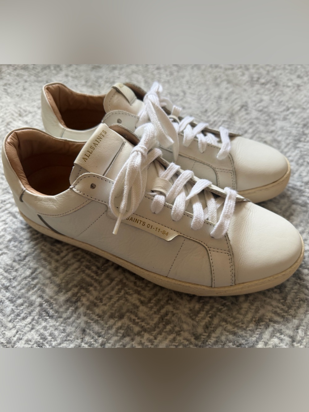 All Saints Sheer Leather Low-Top Sneakers